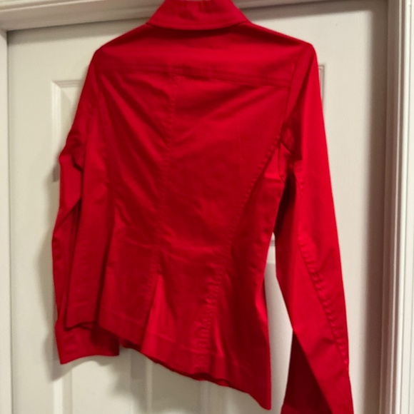 Calvin Klein Jeans Red Jacket with Black Zippers Size Medium - Picture 3 of 3